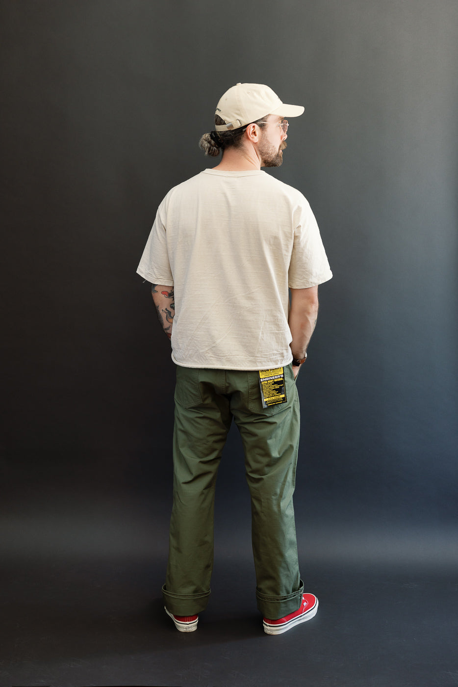 IH-746-GRN - 8oz Ripstop Wide Work Pants - Army Green | Dant