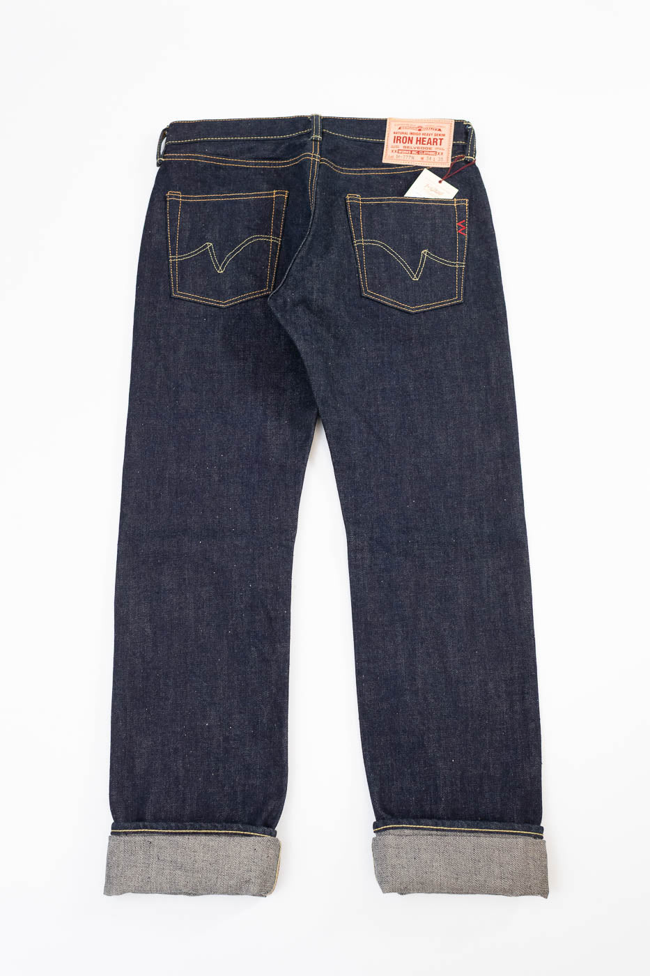 IH-777N - 17oz Selvedge Denim Slim Tapered Cut Jeans - Natural Indigo
