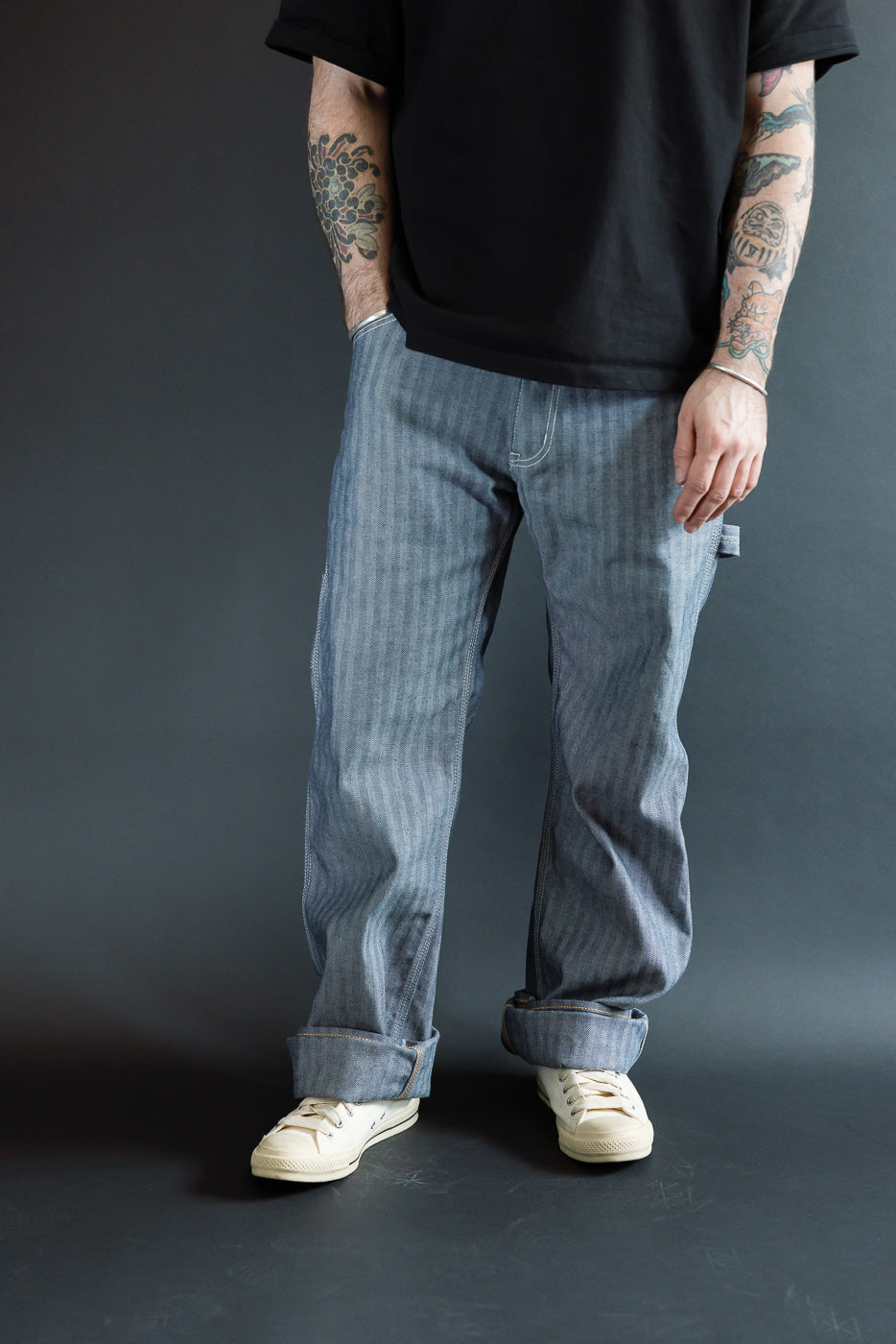 IH-830-IND - 10.5oz Herringbone Painter's Pants - Indigo | Dant