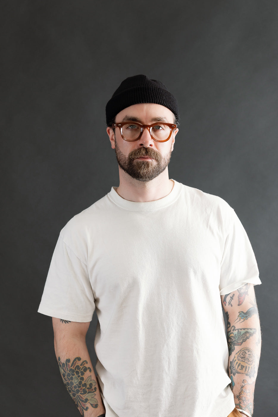 IHG-080-BLK - 100% Wool Ribbed Beanie - Black