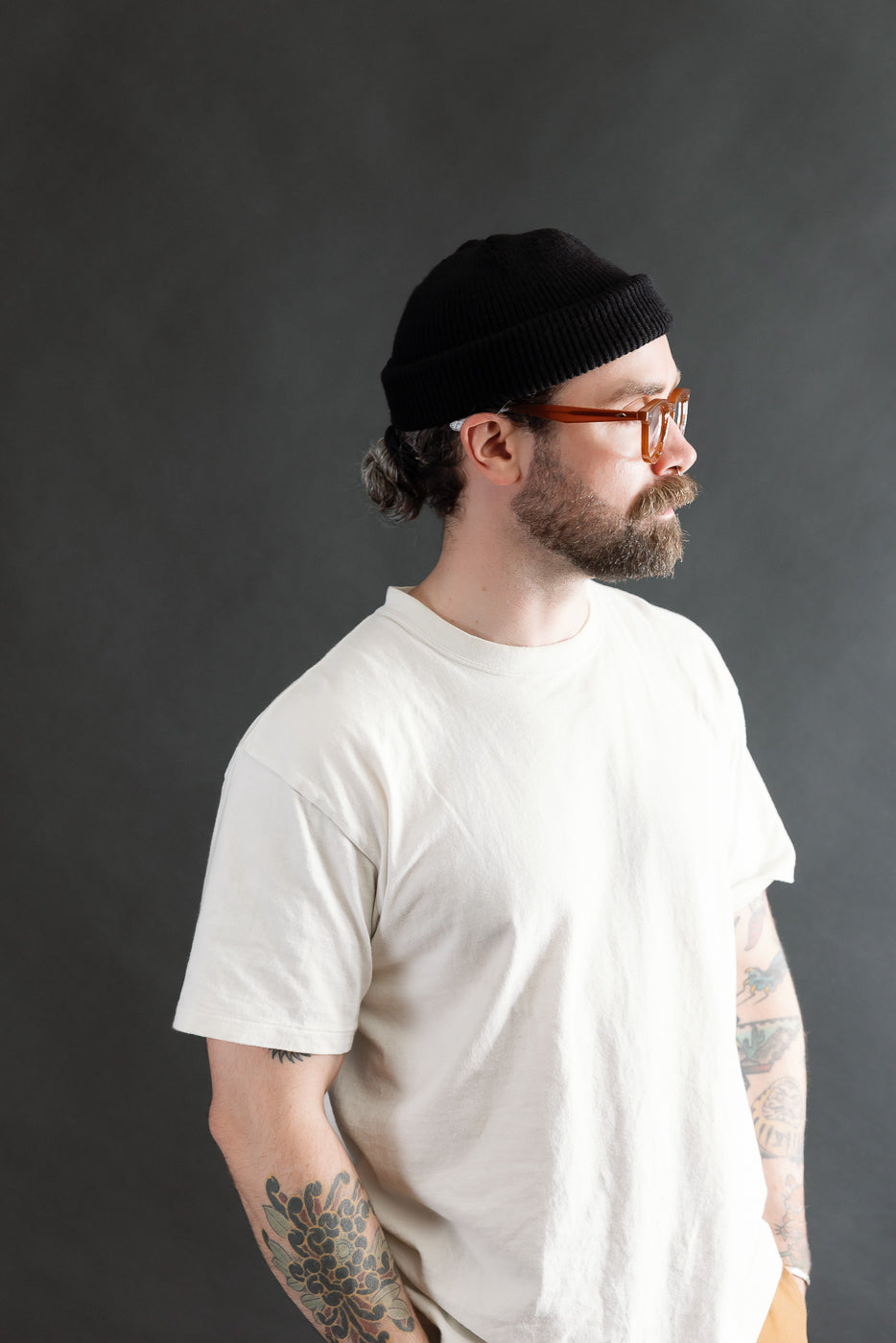 IHG-080-BLK - 100% Wool Ribbed Beanie - Black