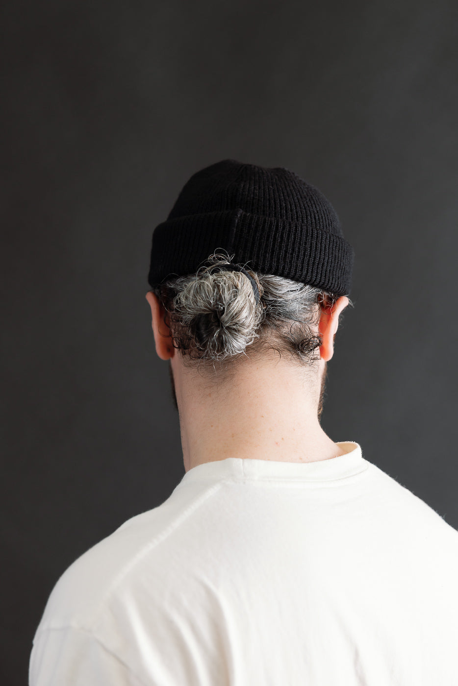 IHG-080-BLK - 100% Wool Ribbed Beanie - Black