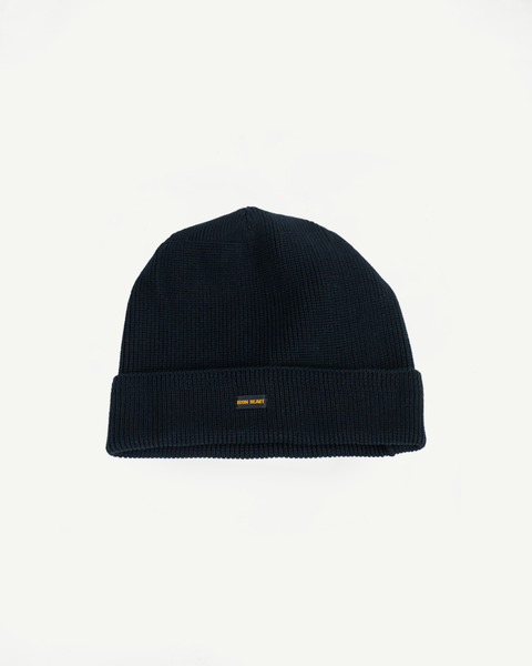 IHG-081-BLK - 100% Cotton Ribbed Beanie - Black | Dant