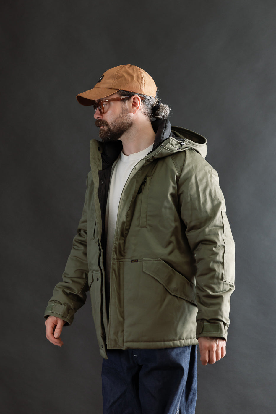 IHJ-154-OLV - 8oz Sateen/Primaloft® Winter Parka Jacket - Olive