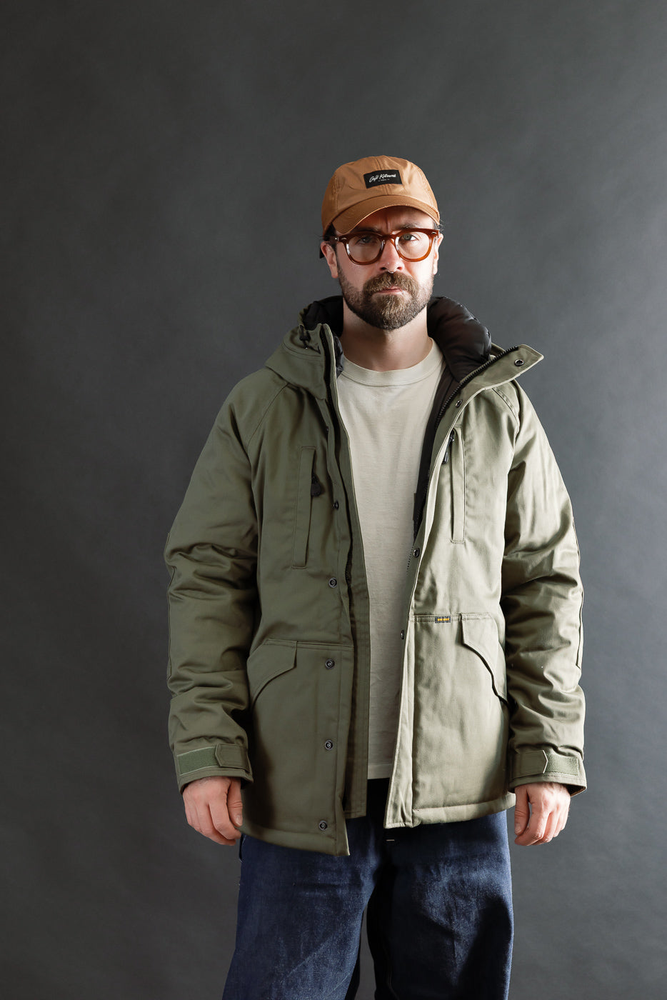 IHJ-154-OLV - 8oz Sateen/Primaloft® Winter Parka Jacket - Olive