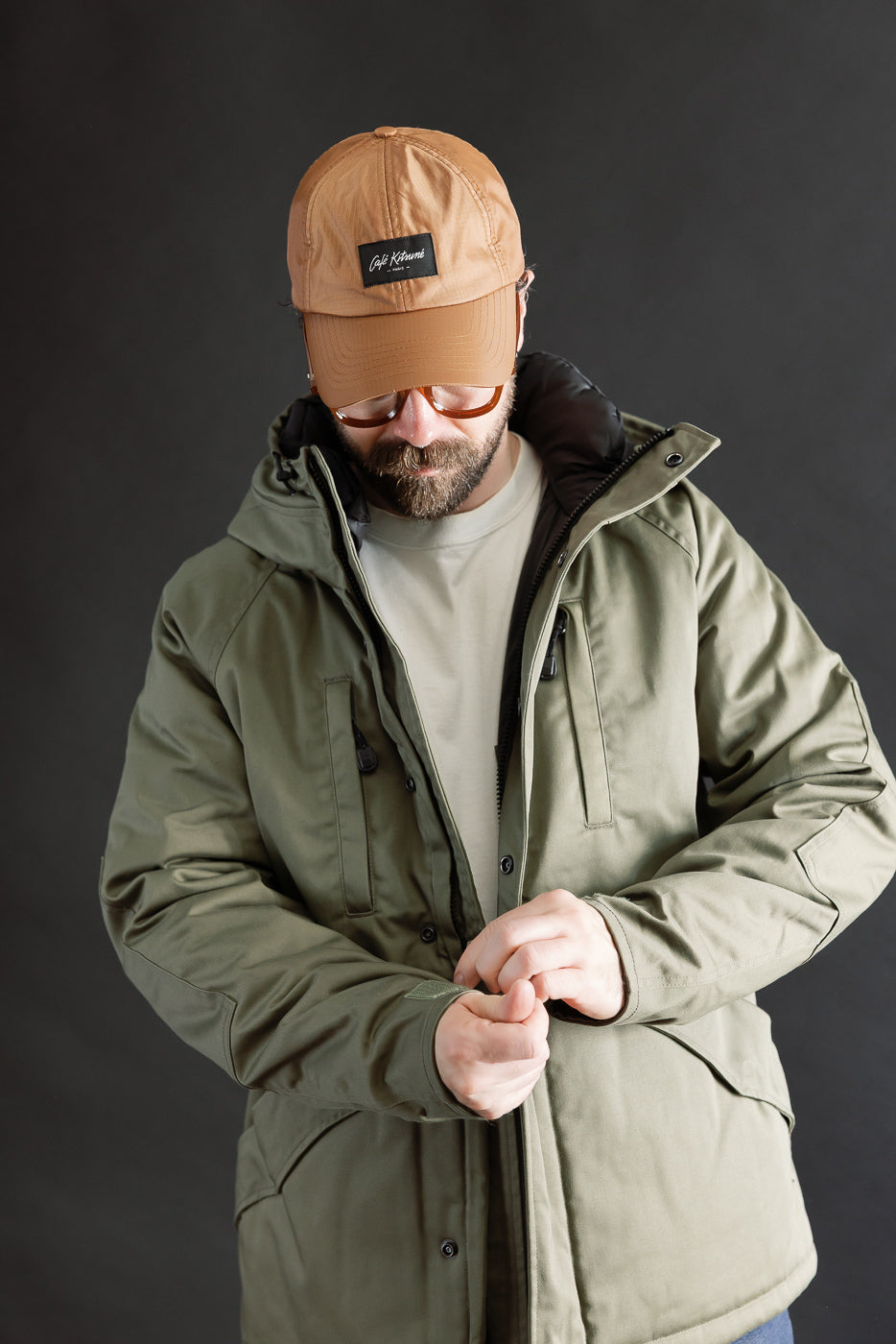 IHJ-154-OLV - 8oz Sateen/Primaloft® Winter Parka Jacket - Olive