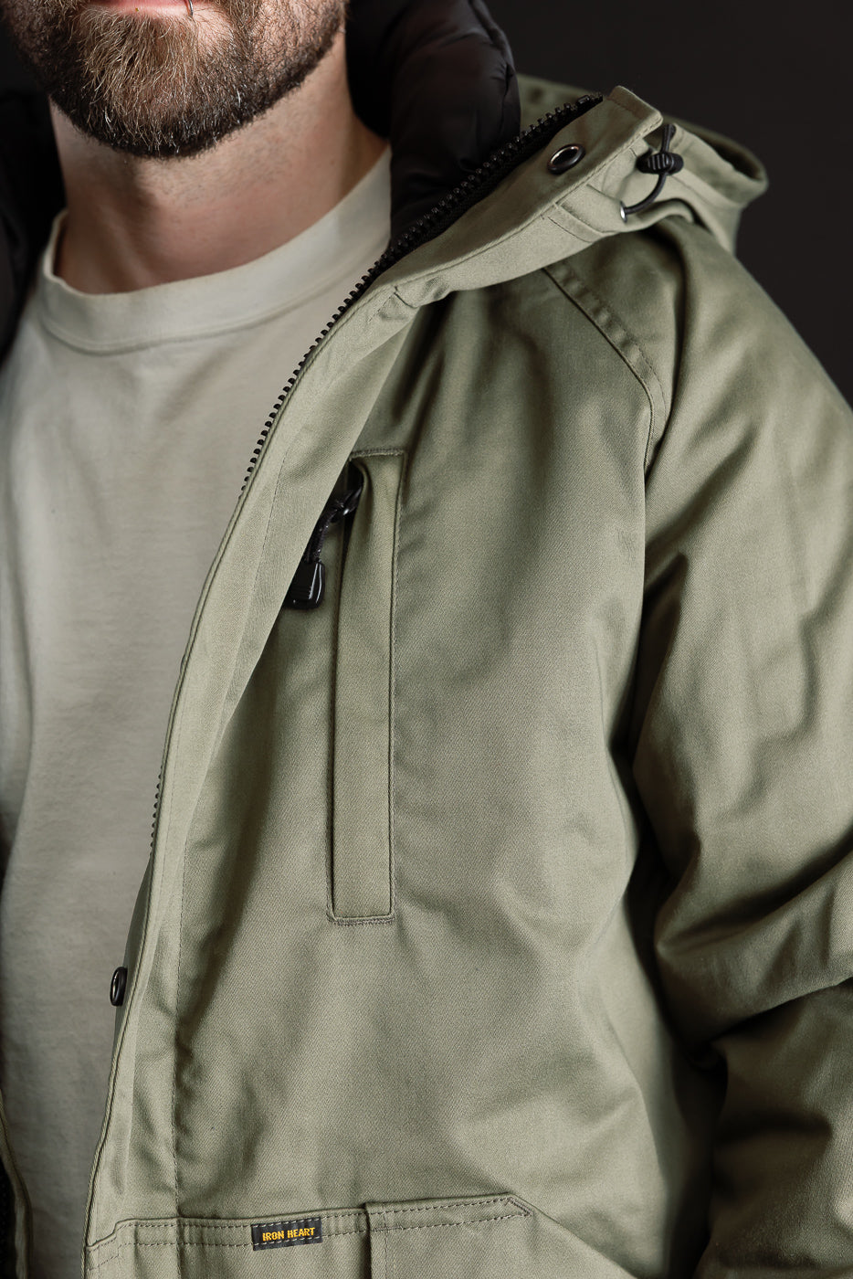 IHJ-154-OLV - 8oz Sateen/Primaloft® Winter Parka Jacket - Olive | Dant