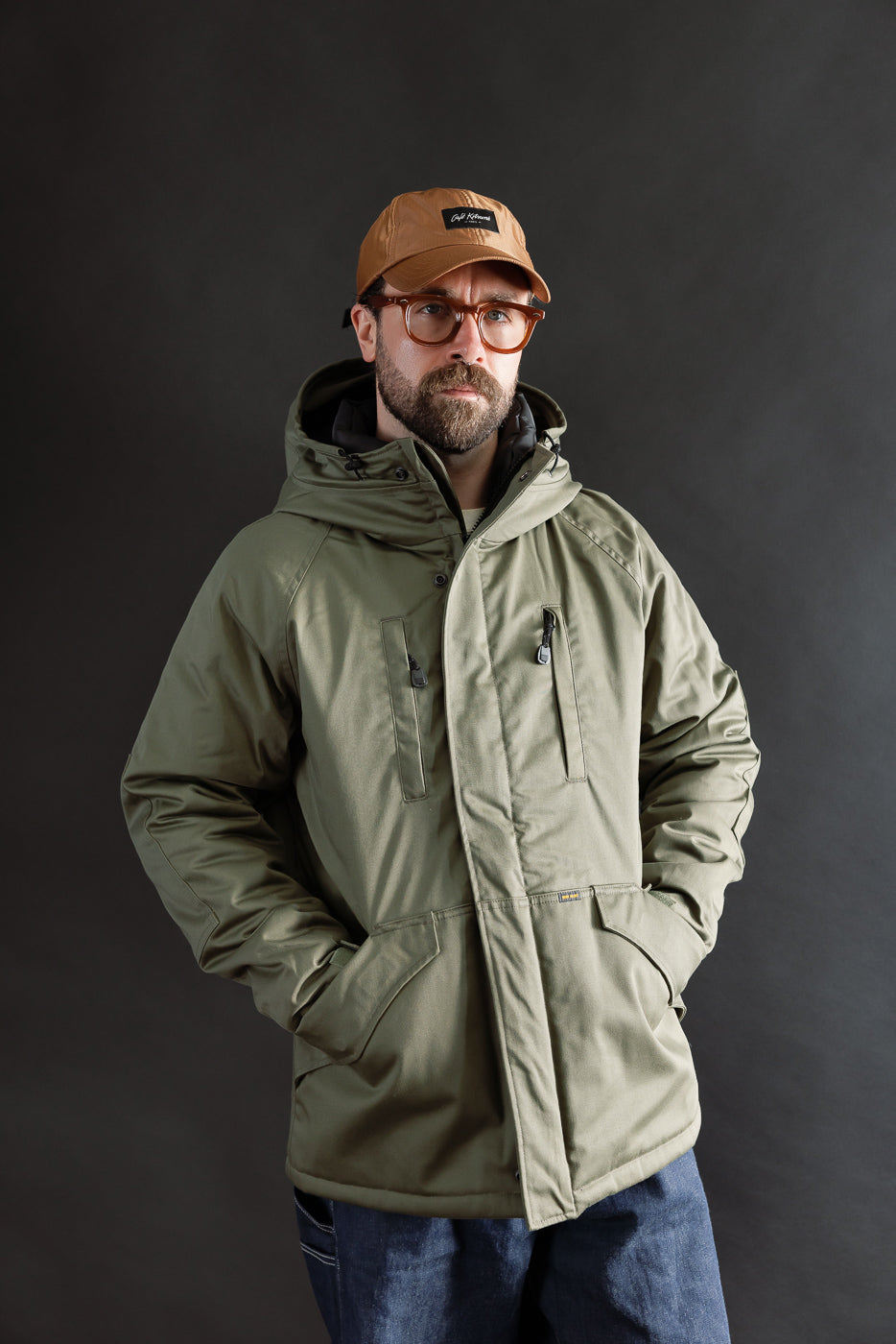 IHJ-154-OLV - 8oz Sateen/Primaloft® Winter Parka Jacket - Olive