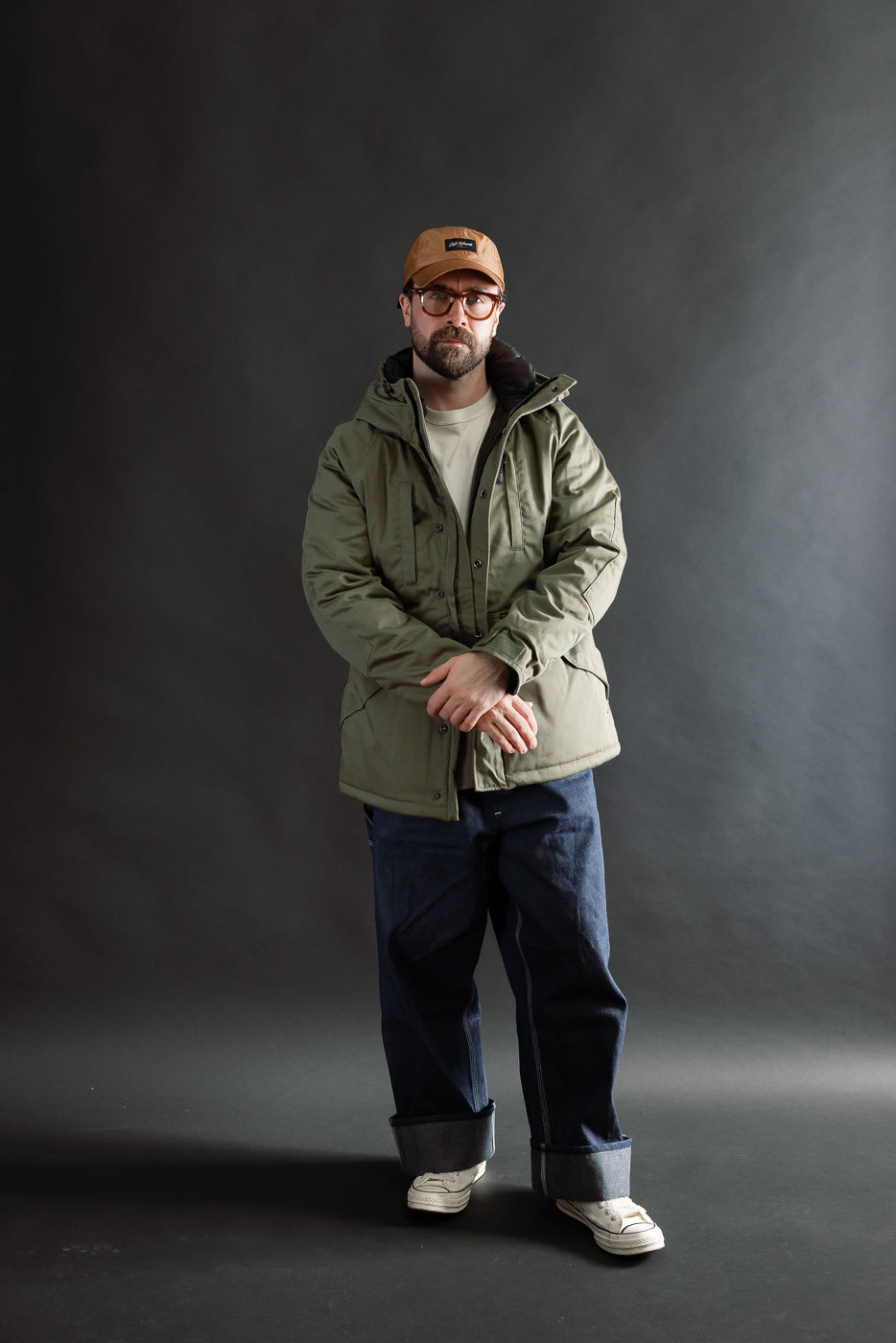 IHJ-154-OLV - 8oz Sateen/Primaloft® Winter Parka Jacket - Olive