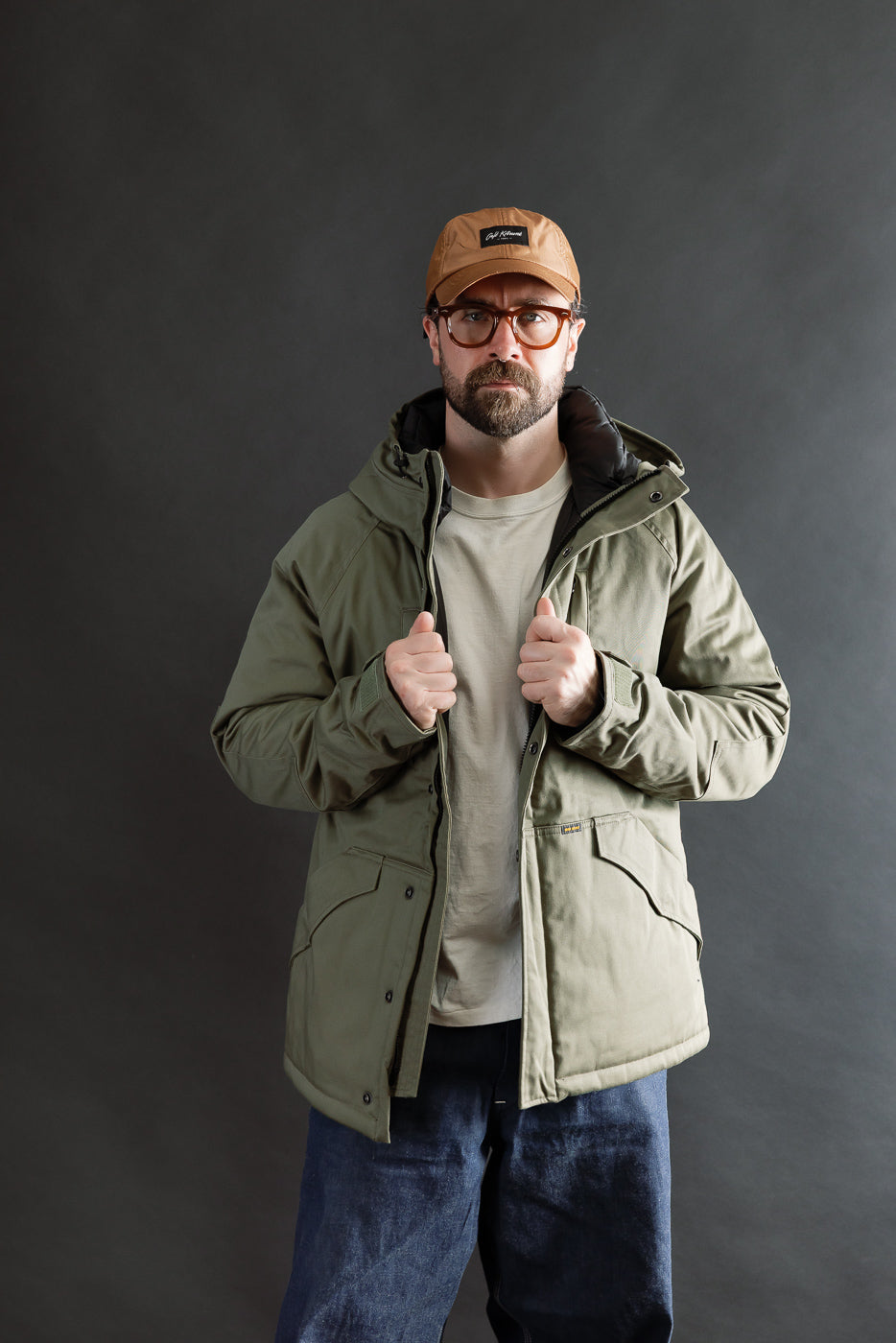 IHJ-154-OLV - 8oz Sateen/Primaloft® Winter Parka Jacket - Olive