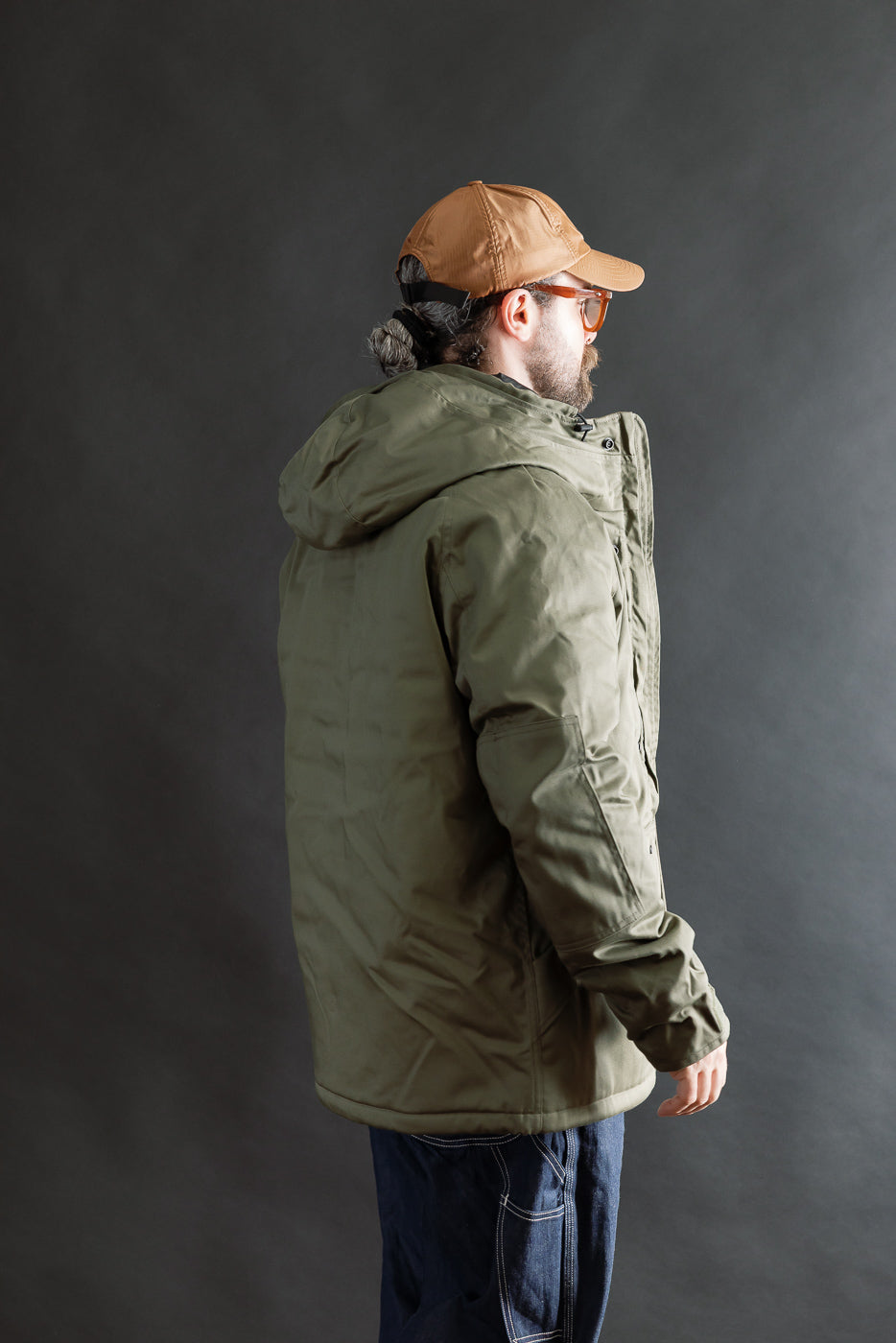 IHJ-154-OLV - 8oz Sateen/Primaloft® Winter Parka Jacket - Olive