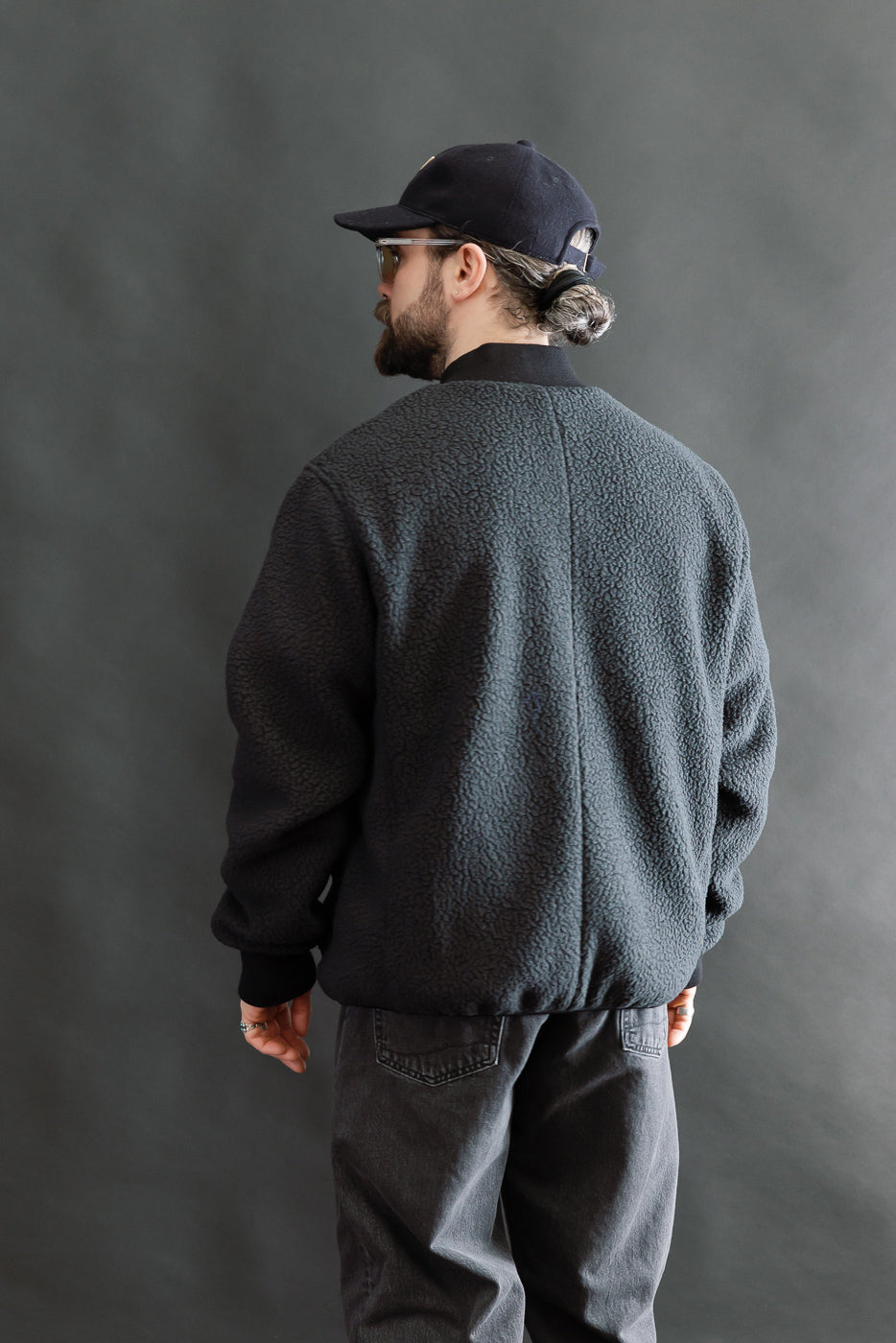 IHJ-157-BLK - Reversible Fleece Jacket - Black | Dant