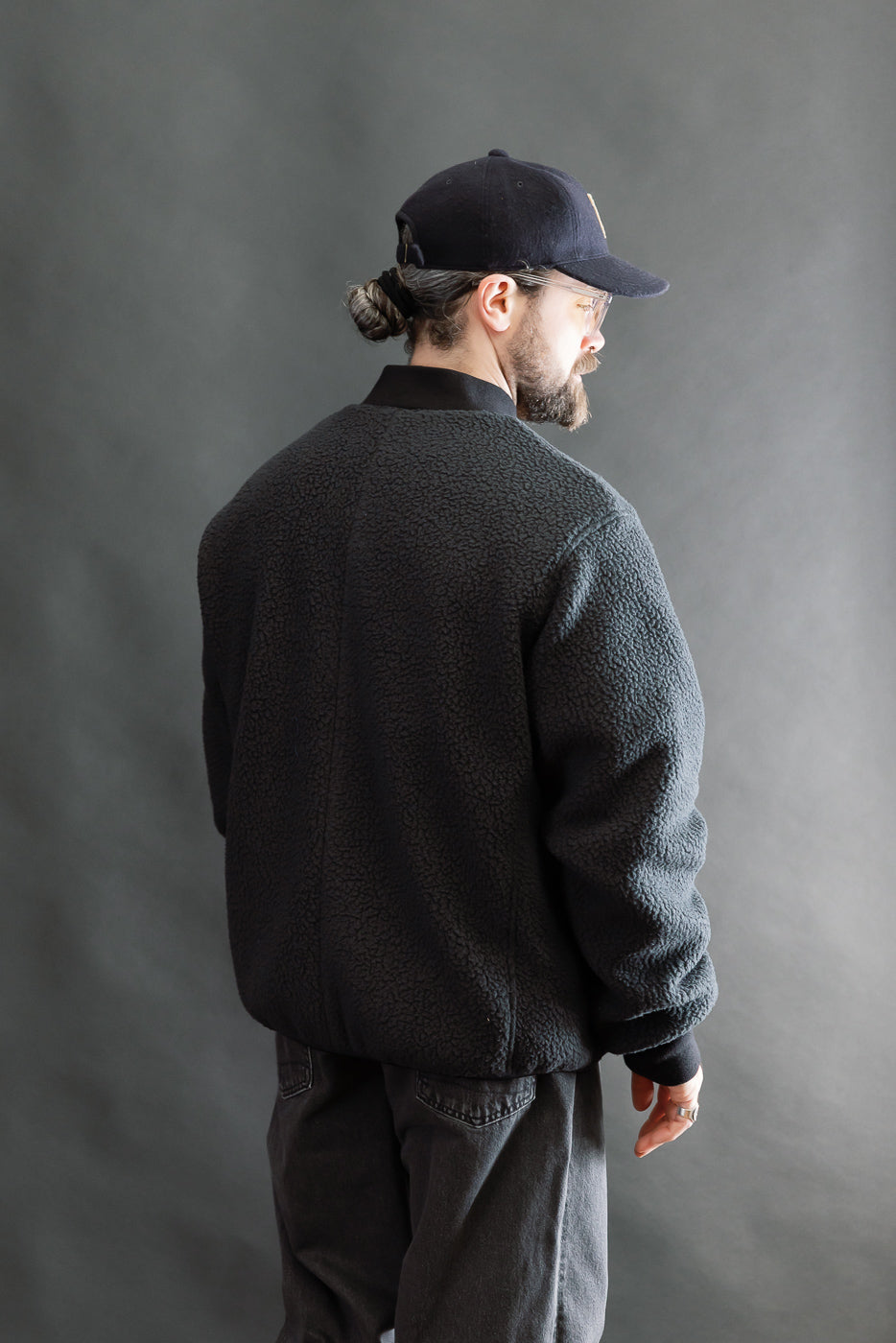 IHJ-157-BLK - Reversible Fleece Jacket - Black | Dant