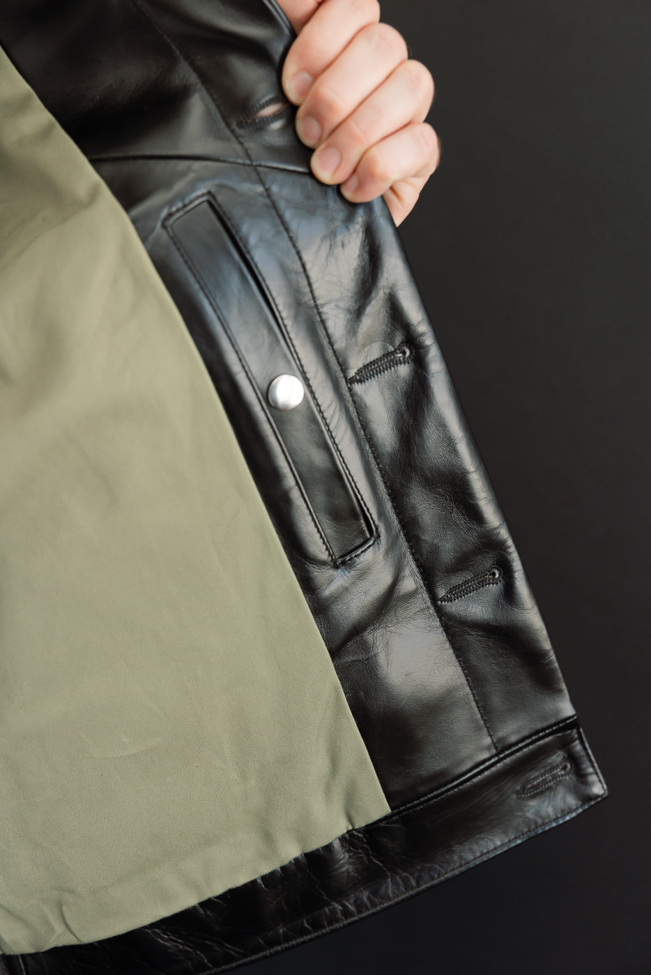 IHJ-64-BLK - Japanese Horsehide Modified Type III Jacket - Black