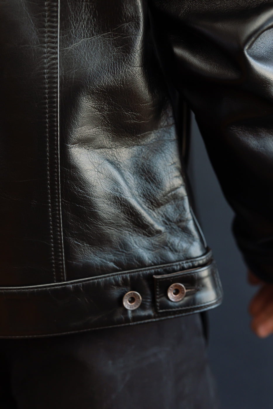 IHJ-64-BLK - Japanese Horsehide Modified Type III Jacket - Black
