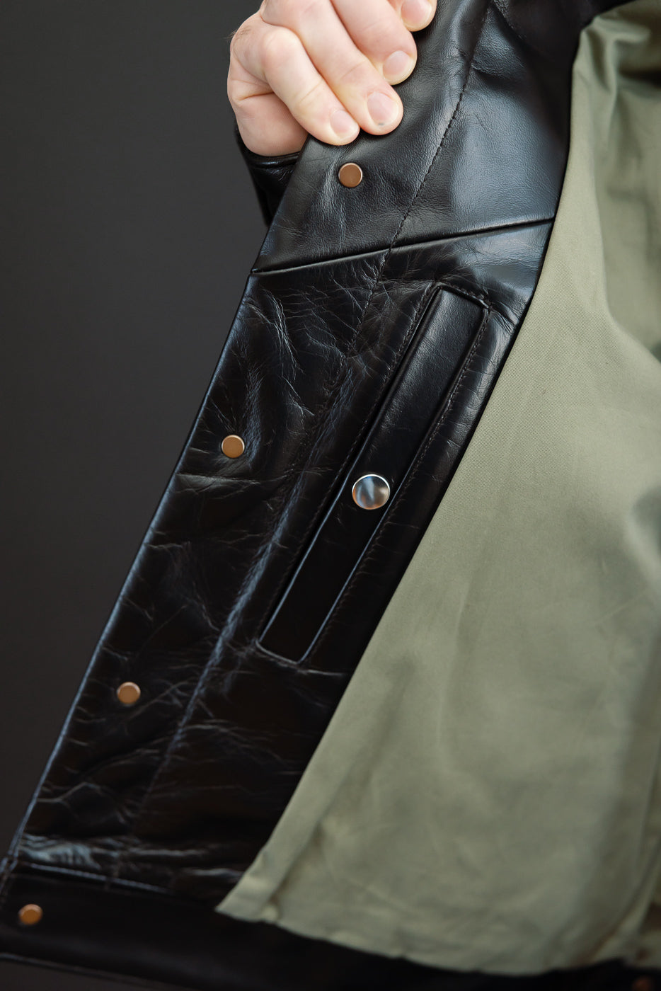 IHJ-64-BLK - Japanese Horsehide Modified Type III Jacket - Black