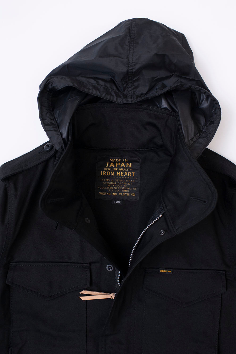 IHM-27-BLK - Sateen M65 Field Jacket - Black