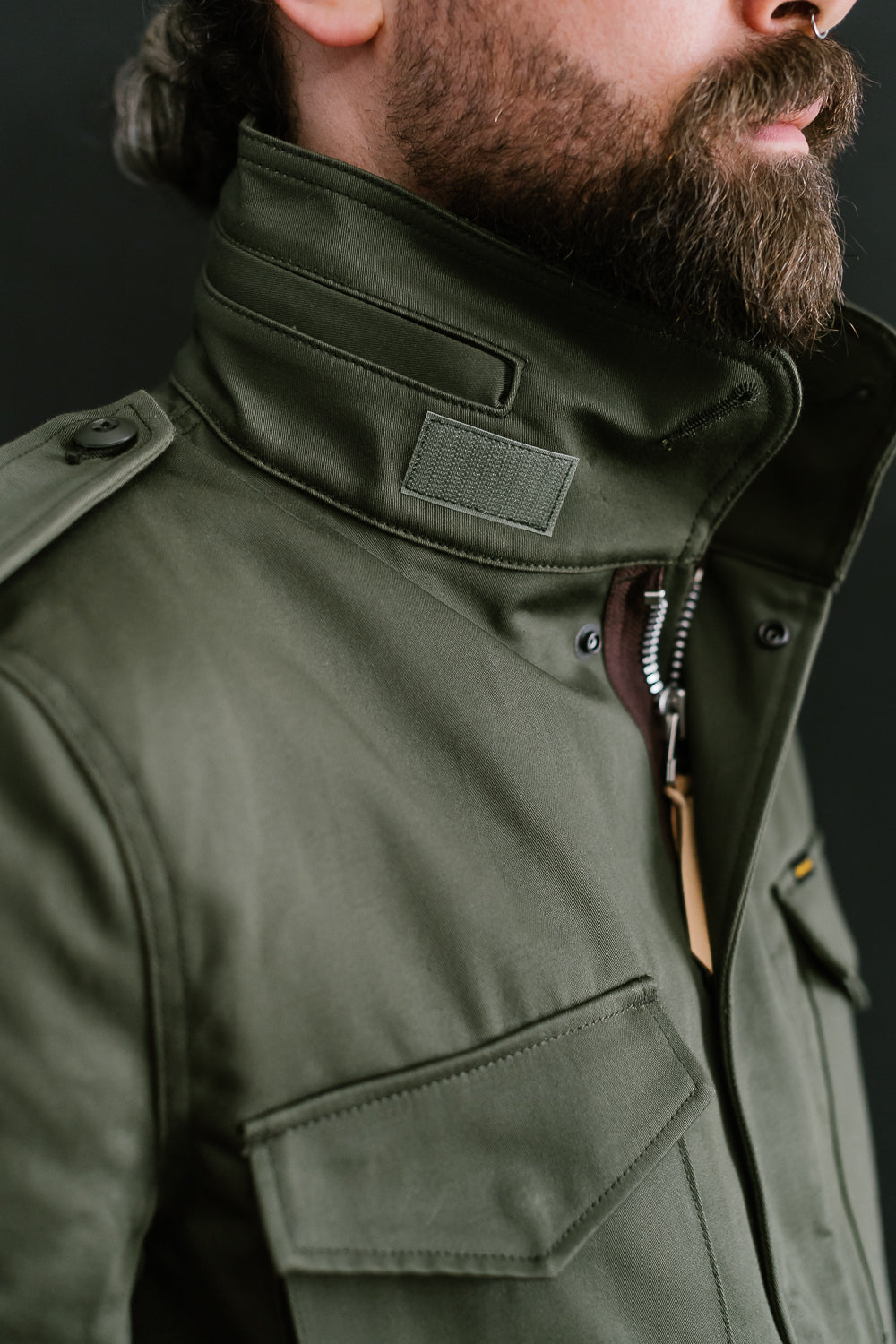 Close-up of male model 5'9