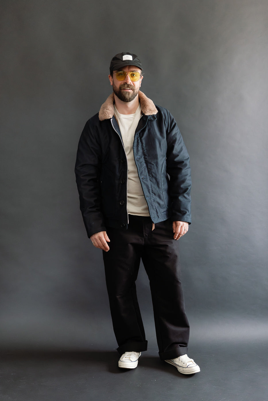 IHM-35-NAV Whipcord N1 Deck Jacket - Navy