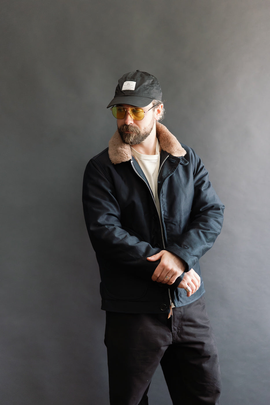 IHM-35-NAV Whipcord N1 Deck Jacket - Navy