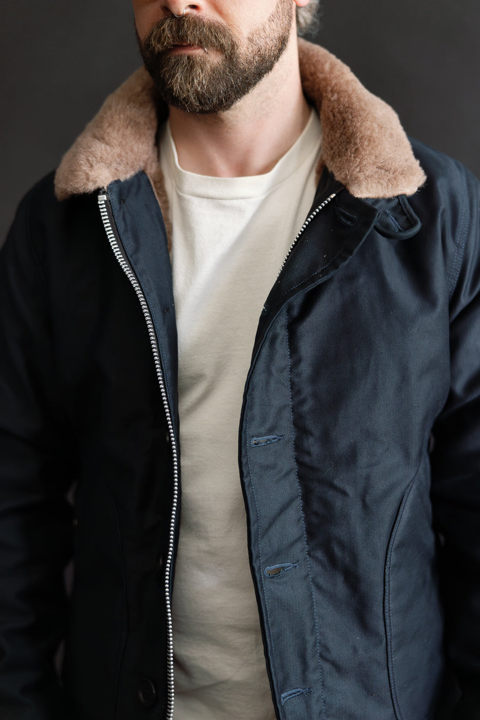 IHM-35-NAV Whipcord N1 Deck Jacket - Navy