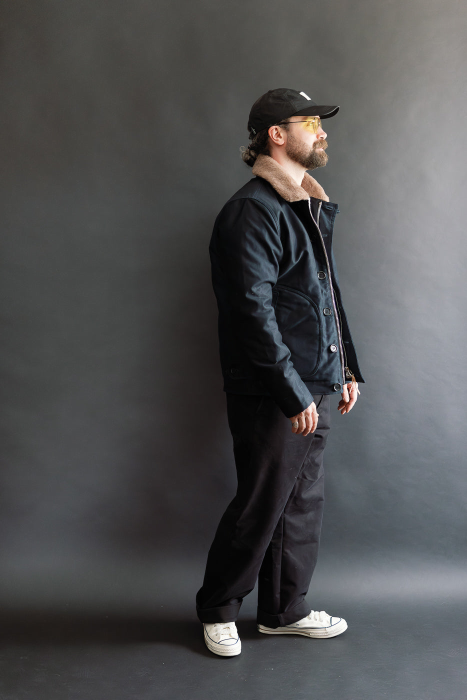 IHM-35-NAV Whipcord N1 Deck Jacket - Navy