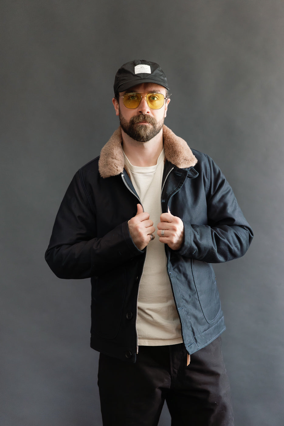 IHM-35-NAV Whipcord N1 Deck Jacket - Navy