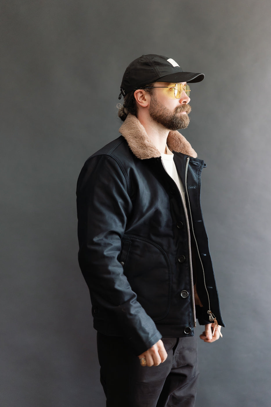 IHM-35-NAV Whipcord N1 Deck Jacket - Navy