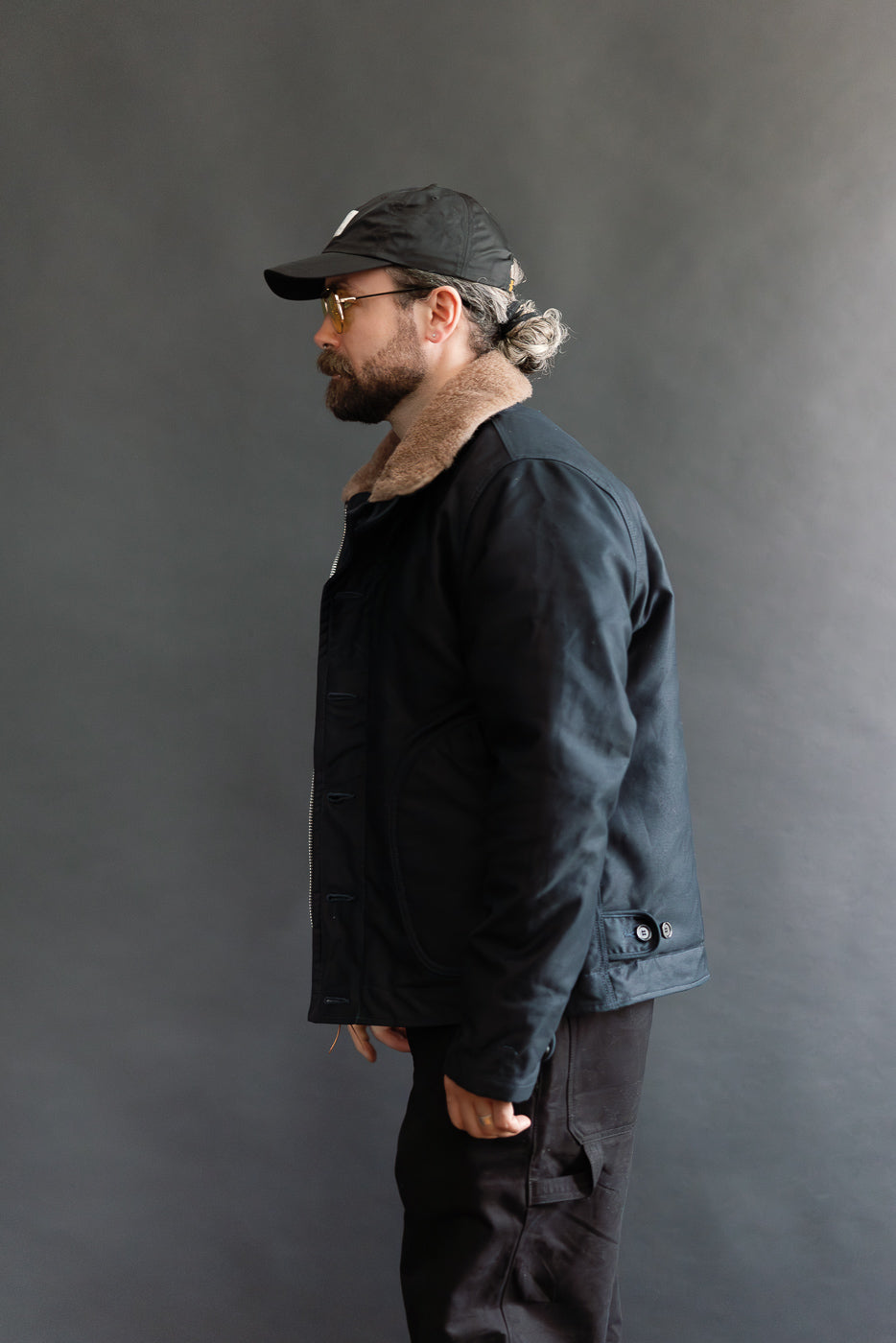 IHM-35-NAV Whipcord N1 Deck Jacket - Navy