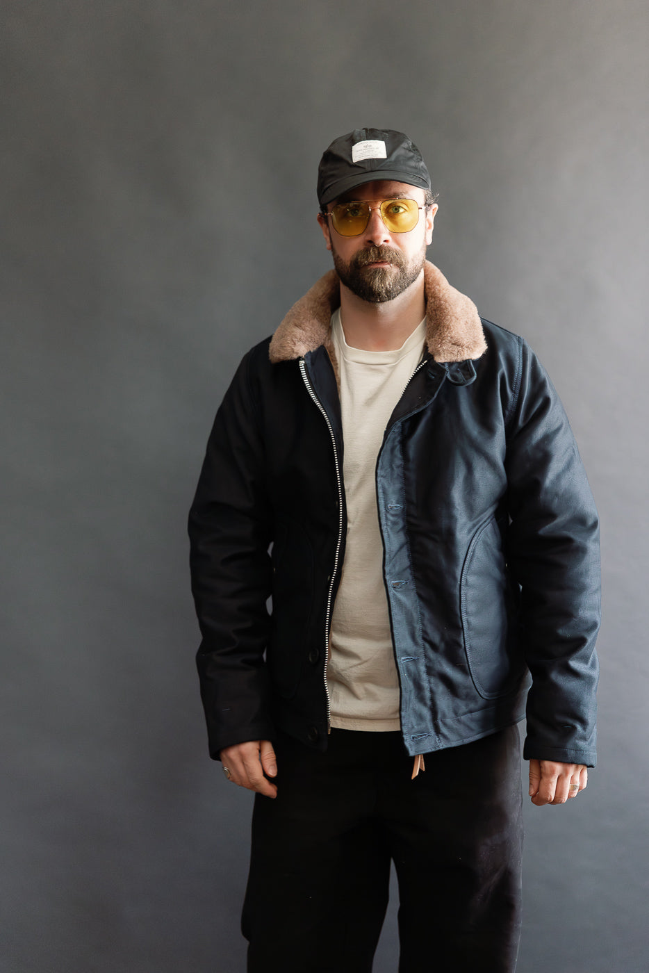 IHM-35-NAV Whipcord N1 Deck Jacket - Navy