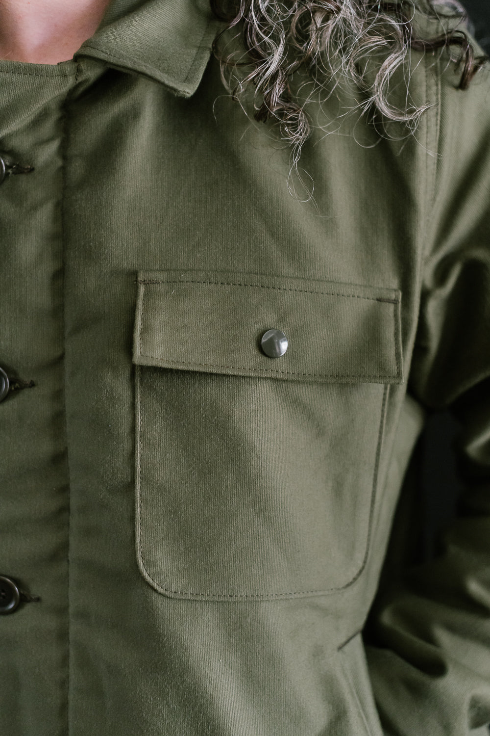 IHM-40-GRN - Whipcord A2 Deck Jacket - Olive Drab Green