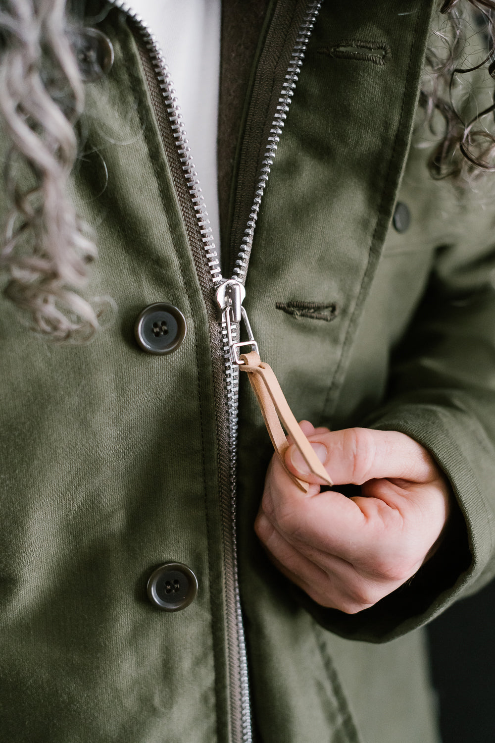 IHM-40-GRN - Whipcord A2 Deck Jacket - Olive Drab Green