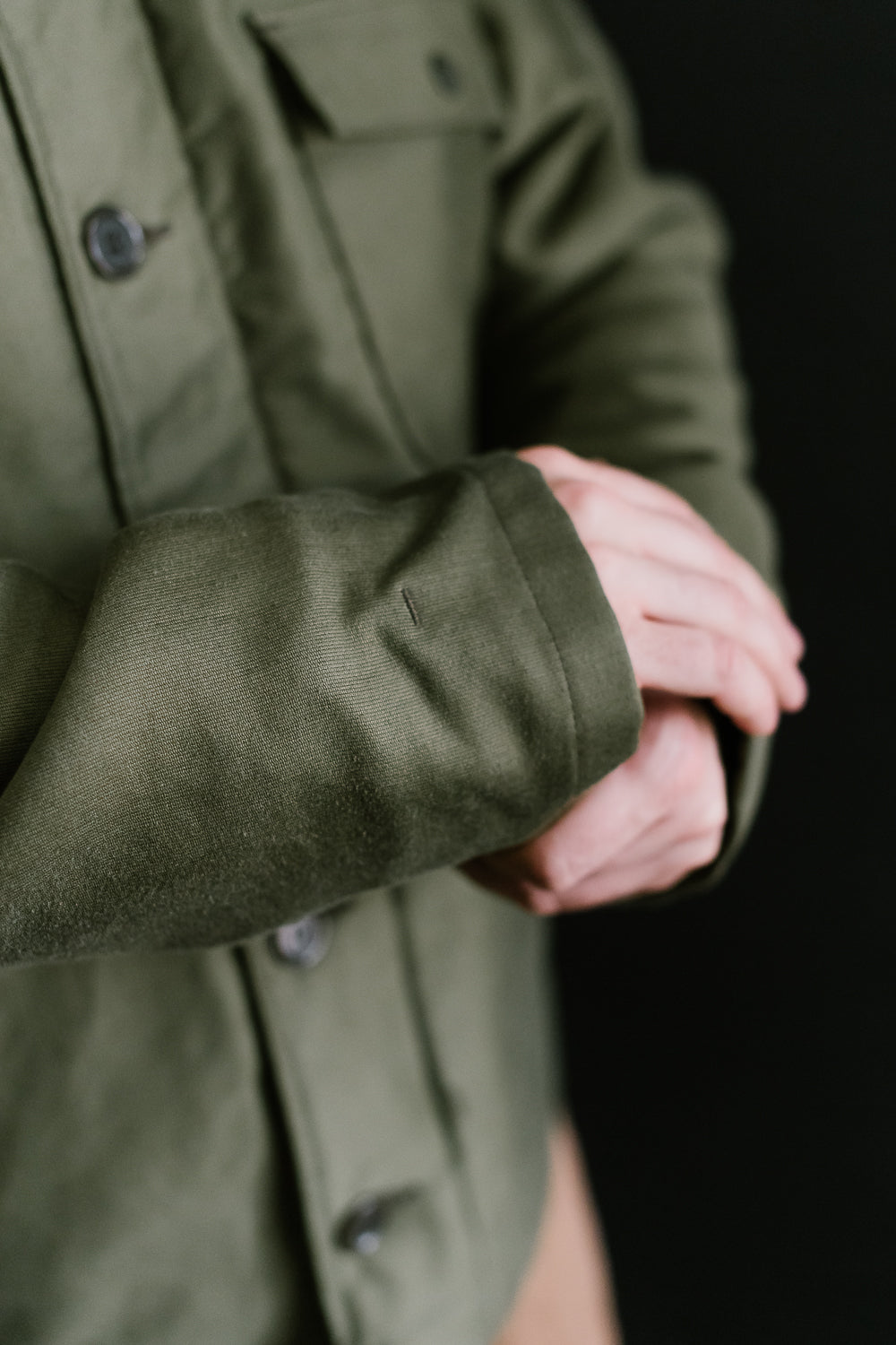 IHM-40-GRN - Whipcord A2 Deck Jacket - Olive Drab Green