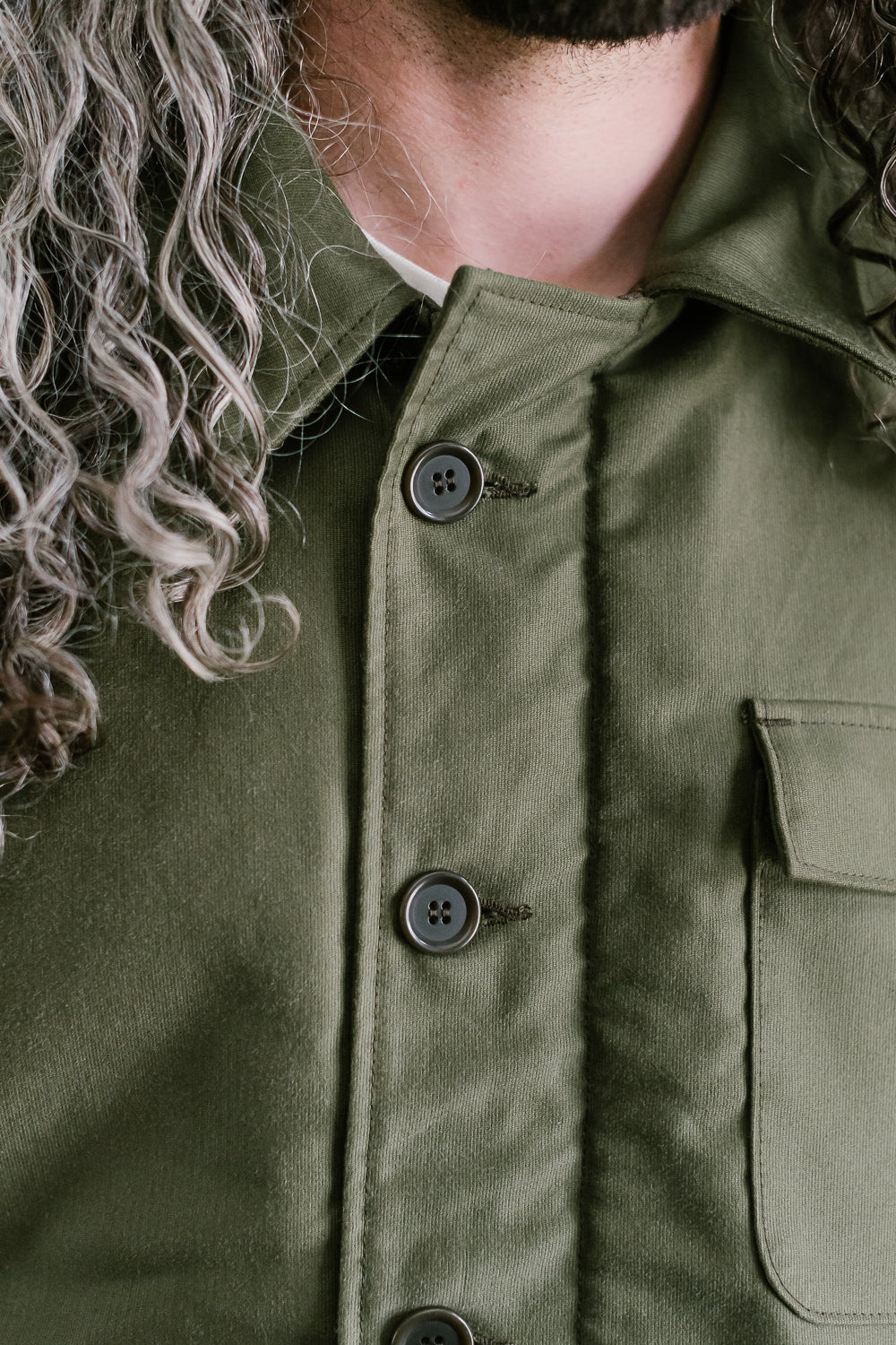 IHM-40-GRN - Whipcord A2 Deck Jacket - Olive Drab Green
