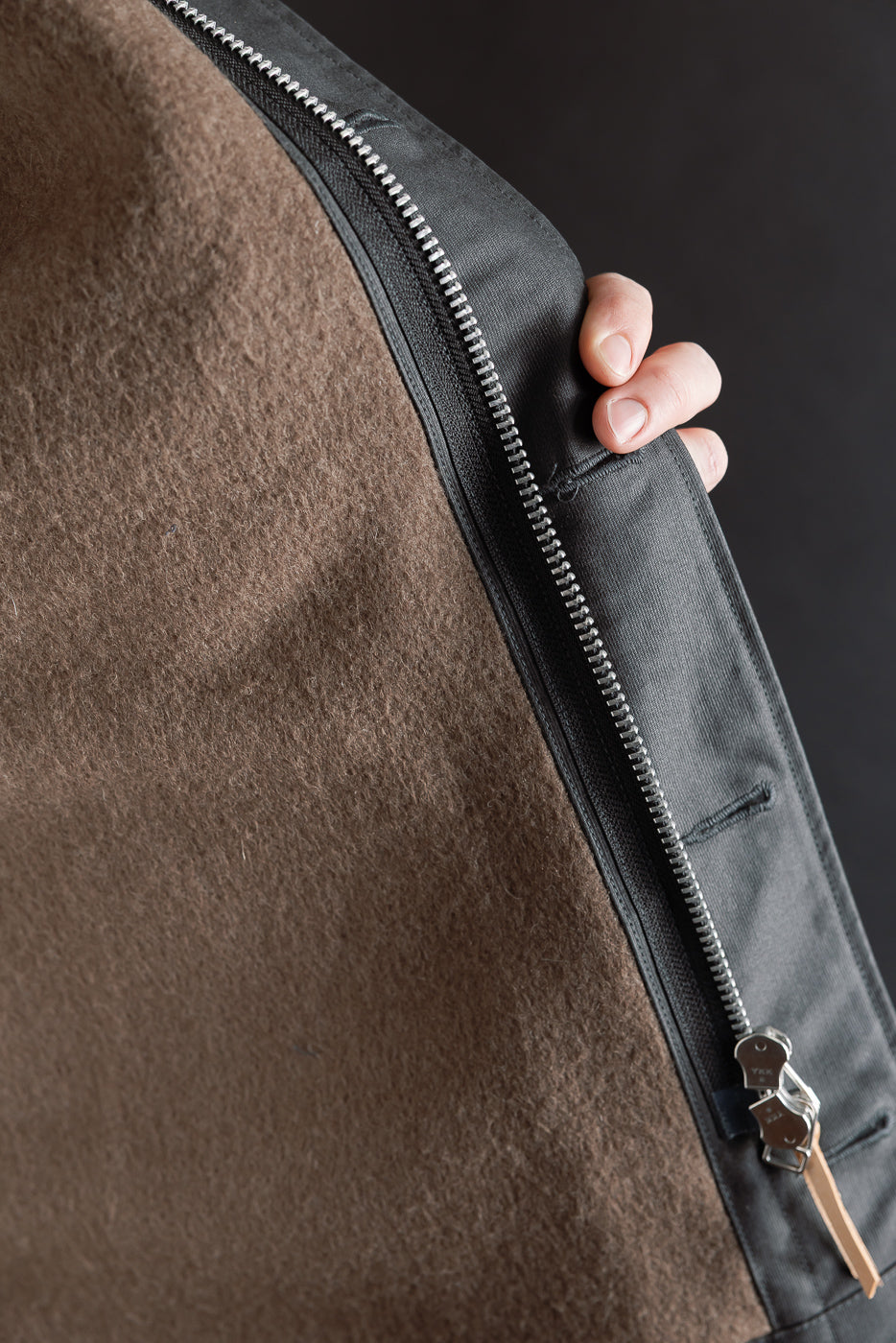 IHM-45-BLK - Oiled Whipcord A2 Deck Jacket - Black