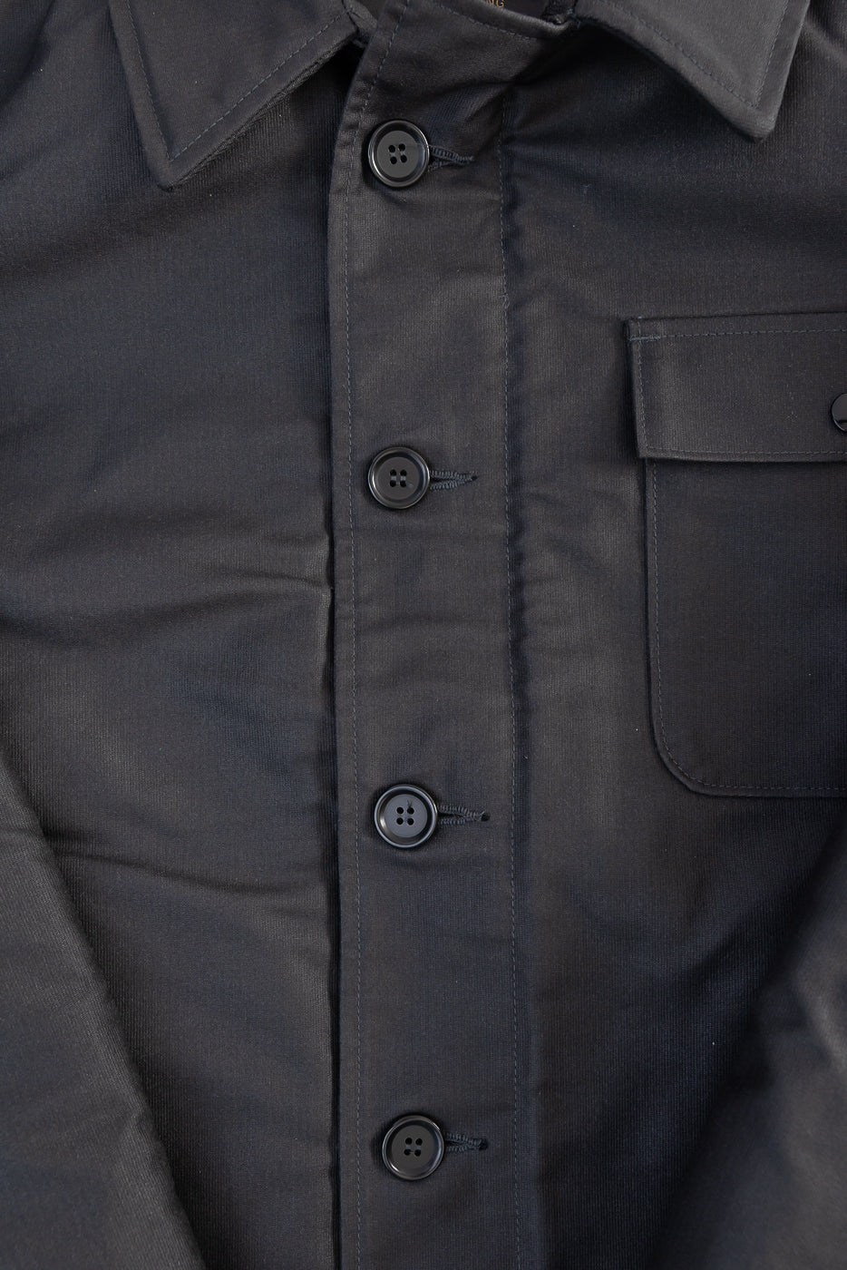 IHM-45-BLK - Oiled Whipcord A2 Deck Jacket - Black