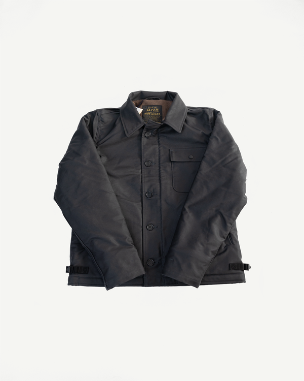 IHM-45-BLK - Oiled Whipcord A2 Deck Jacket - Black | Dant