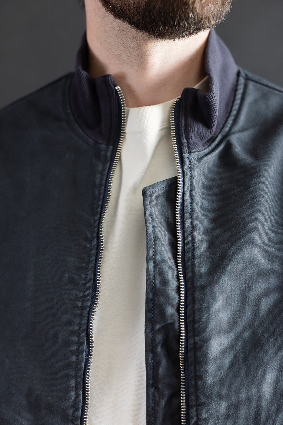 IHM-47-NAV - 12oz Whipcord Tanker Jacket - Navy