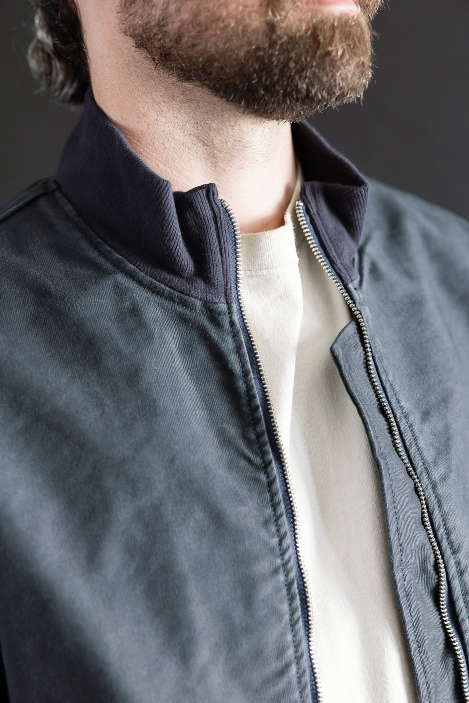 IHM-47-NAV - 12oz Whipcord Tanker Jacket - Navy