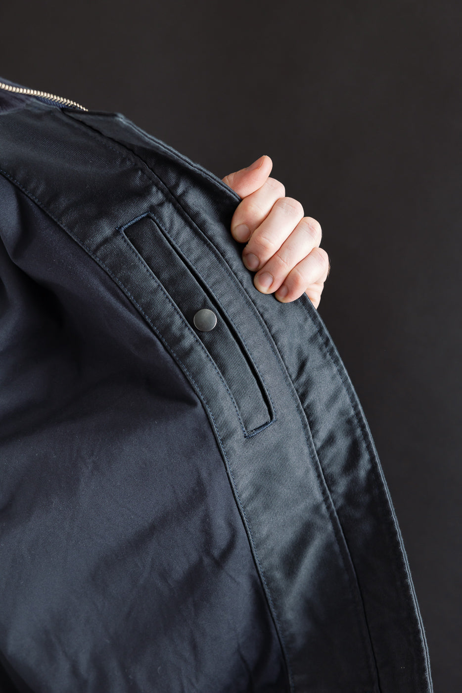 IHM-47-NAV - 12oz Whipcord Tanker Jacket - Navy