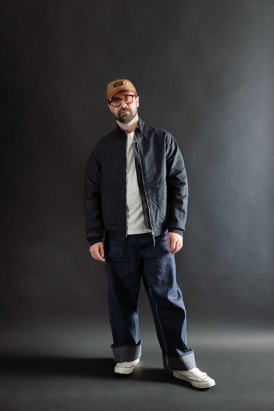 IHM-47-NAV - 12oz Whipcord Tanker Jacket - Navy