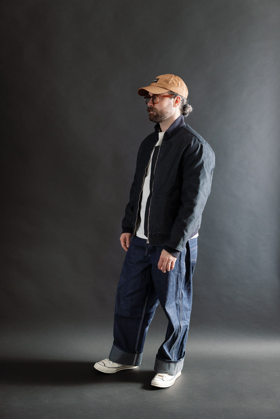 IHM-47-NAV - 12oz Whipcord Tanker Jacket - Navy