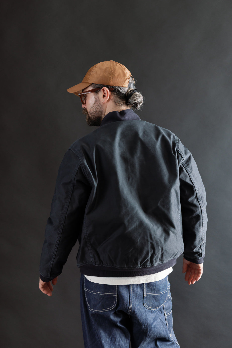 IHM-47-NAV - 12oz Whipcord Tanker Jacket - Navy