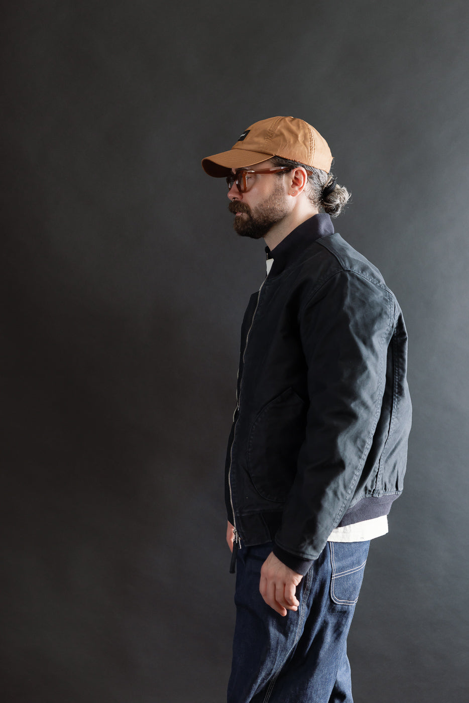 IHM-47-NAV - 12oz Whipcord Tanker Jacket - Navy