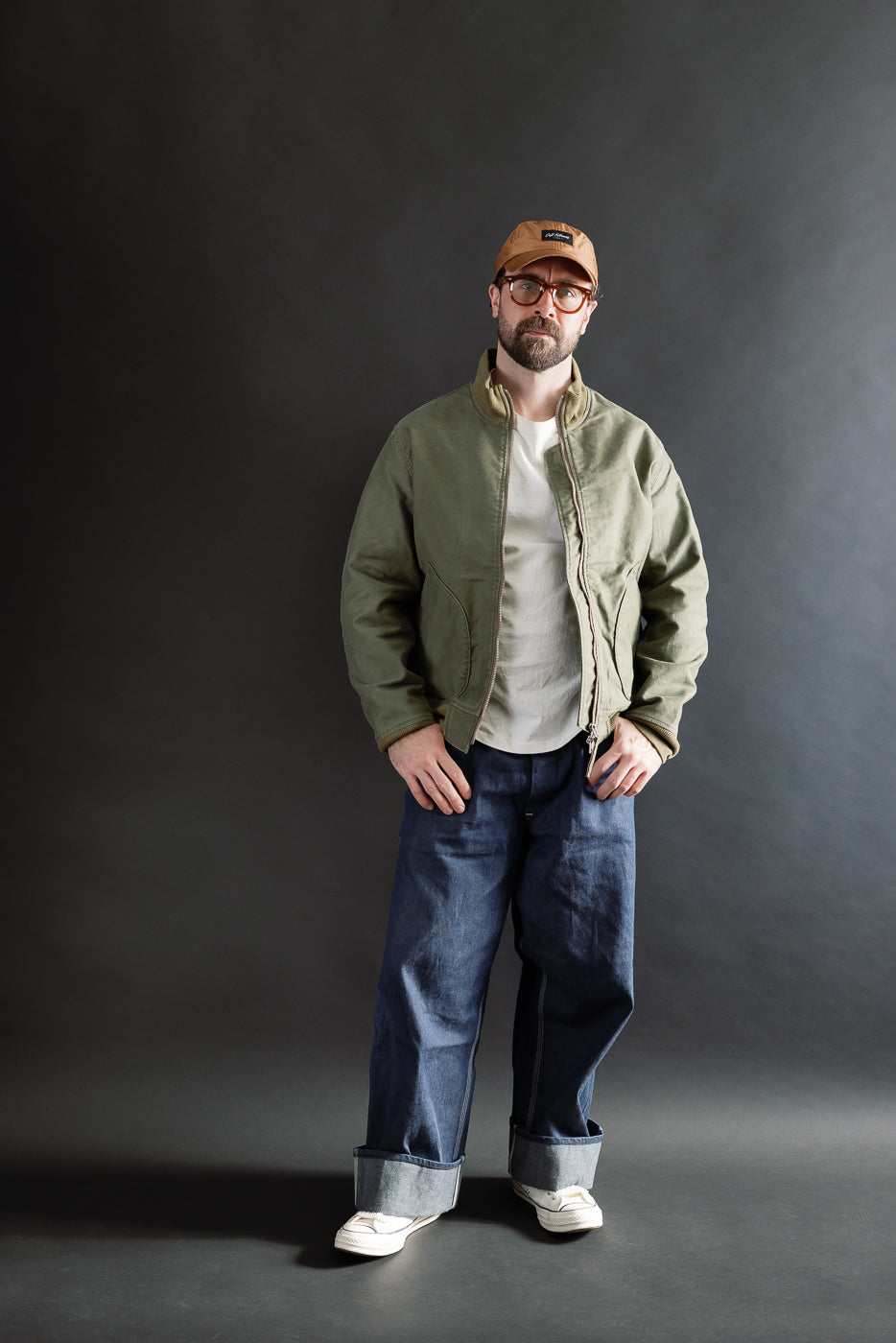 IHM-47-ODG - 12oz Whipcord Tanker Jacket - Olive Drab Green