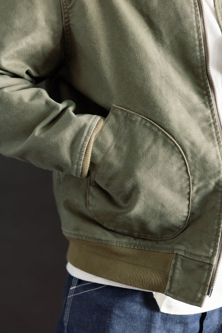 IHM-47-ODG - 12oz Whipcord Tanker Jacket - Olive Drab Green