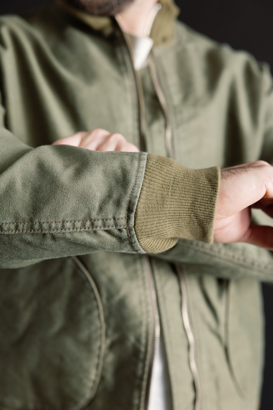 IHM-47-ODG - 12oz Whipcord Tanker Jacket - Olive Drab Green