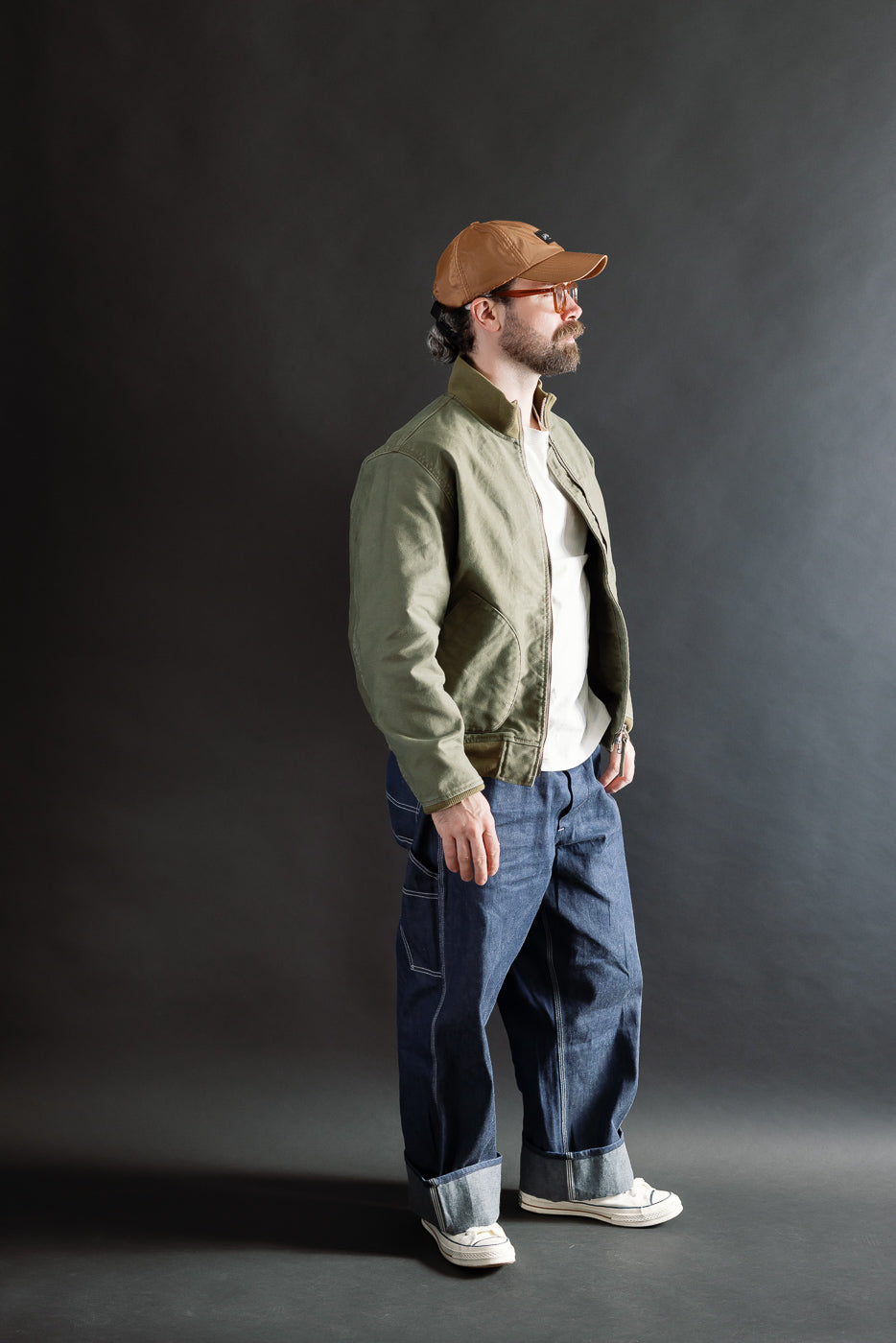 IHM-47-ODG - 12oz Whipcord Tanker Jacket - Olive Drab Green