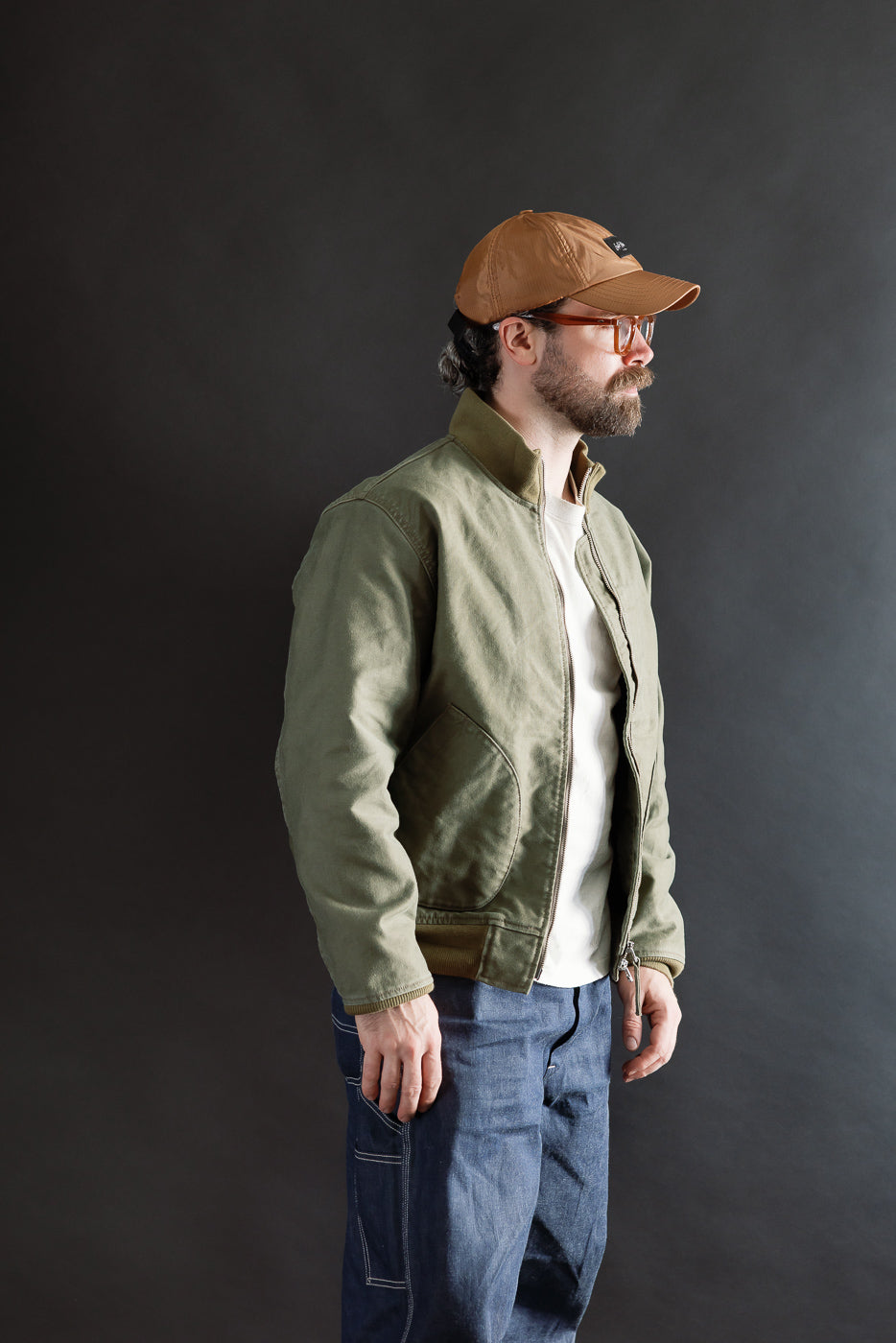 IHM-47-ODG - 12oz Whipcord Tanker Jacket - Olive Drab Green