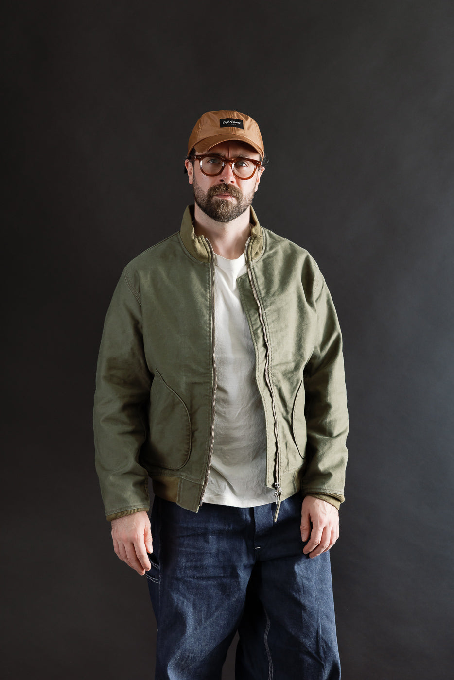 IHM-47-ODG - 12oz Whipcord Tanker Jacket - Olive Drab Green
